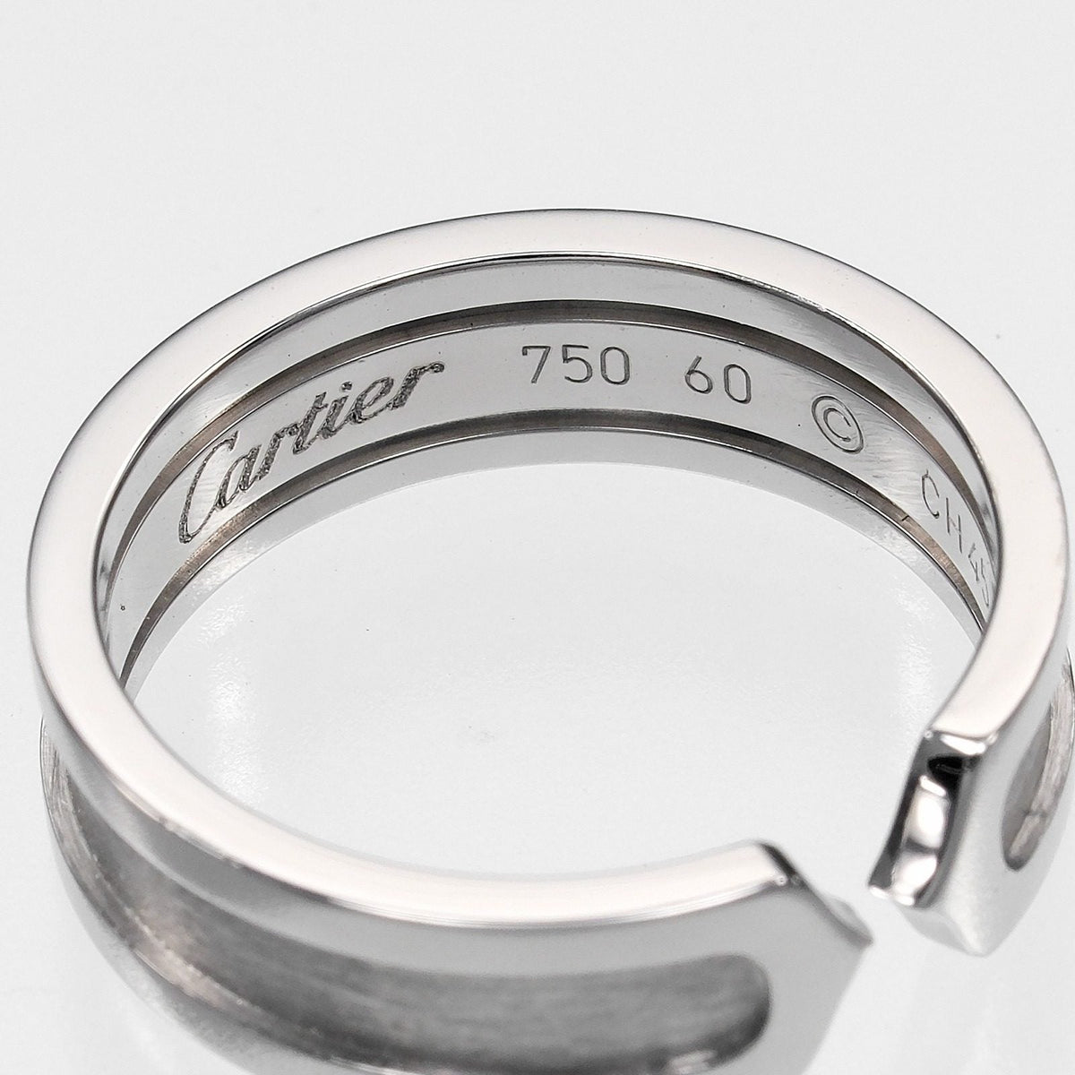 Cartier 2C 18K White Gold Ring – inside band