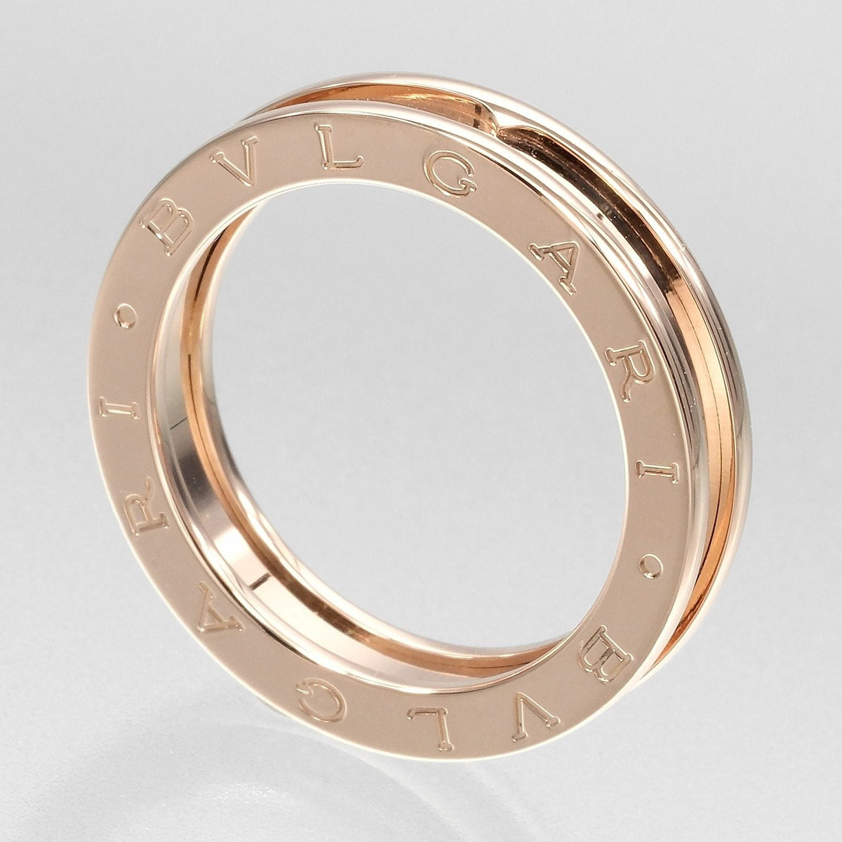 Bulgari B.ZERO1 XS 18K Rose Gold Ring – top view