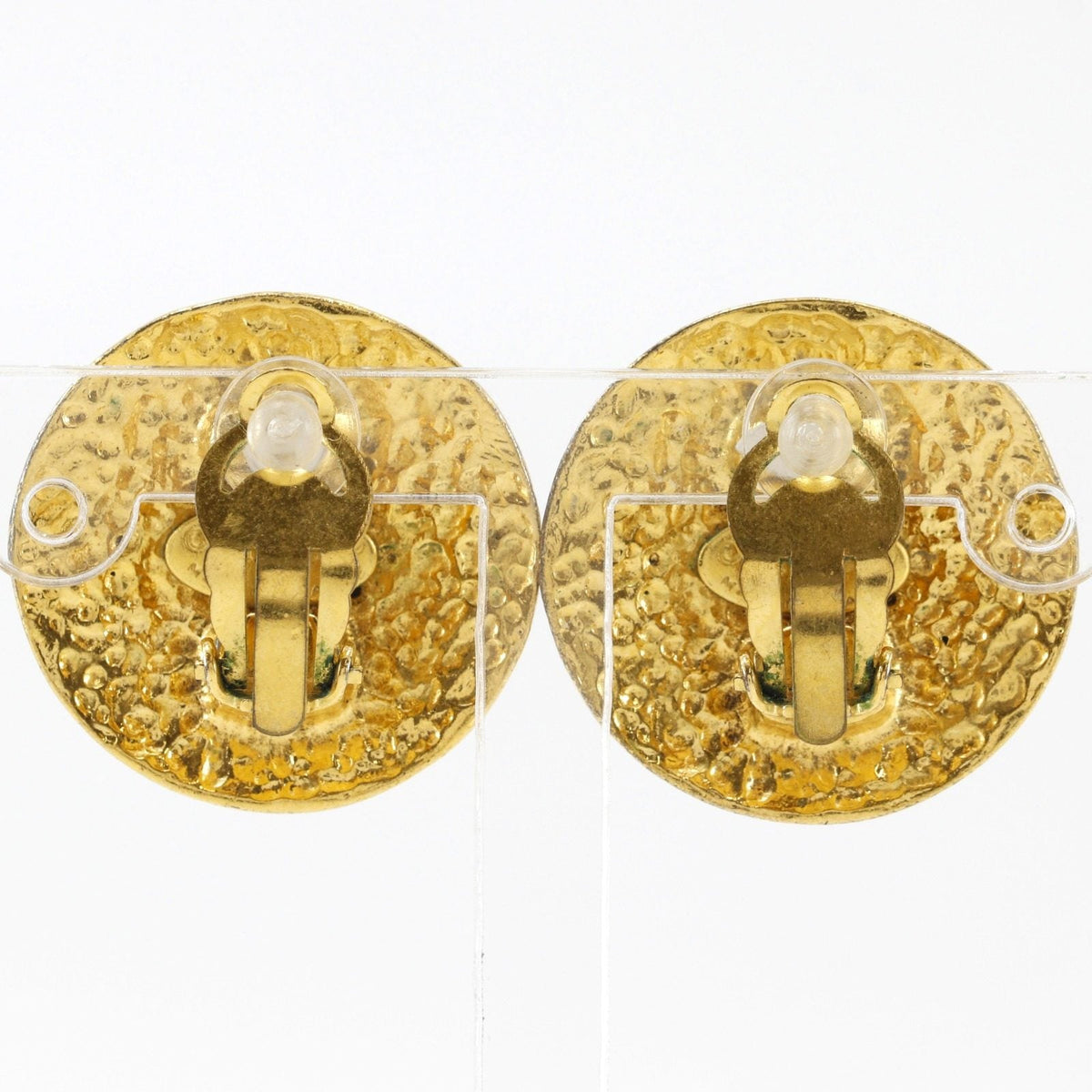 Chanel Matelasse Gold-Plated Earrings – side view