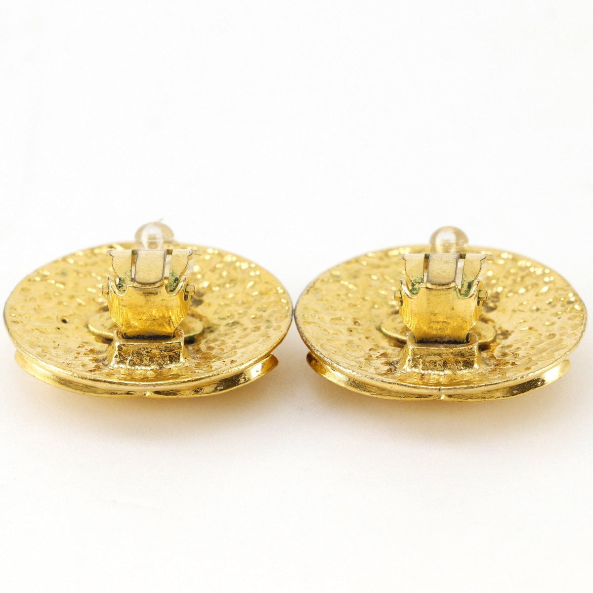 Chanel Matelasse Gold-Plated Earrings – close-up