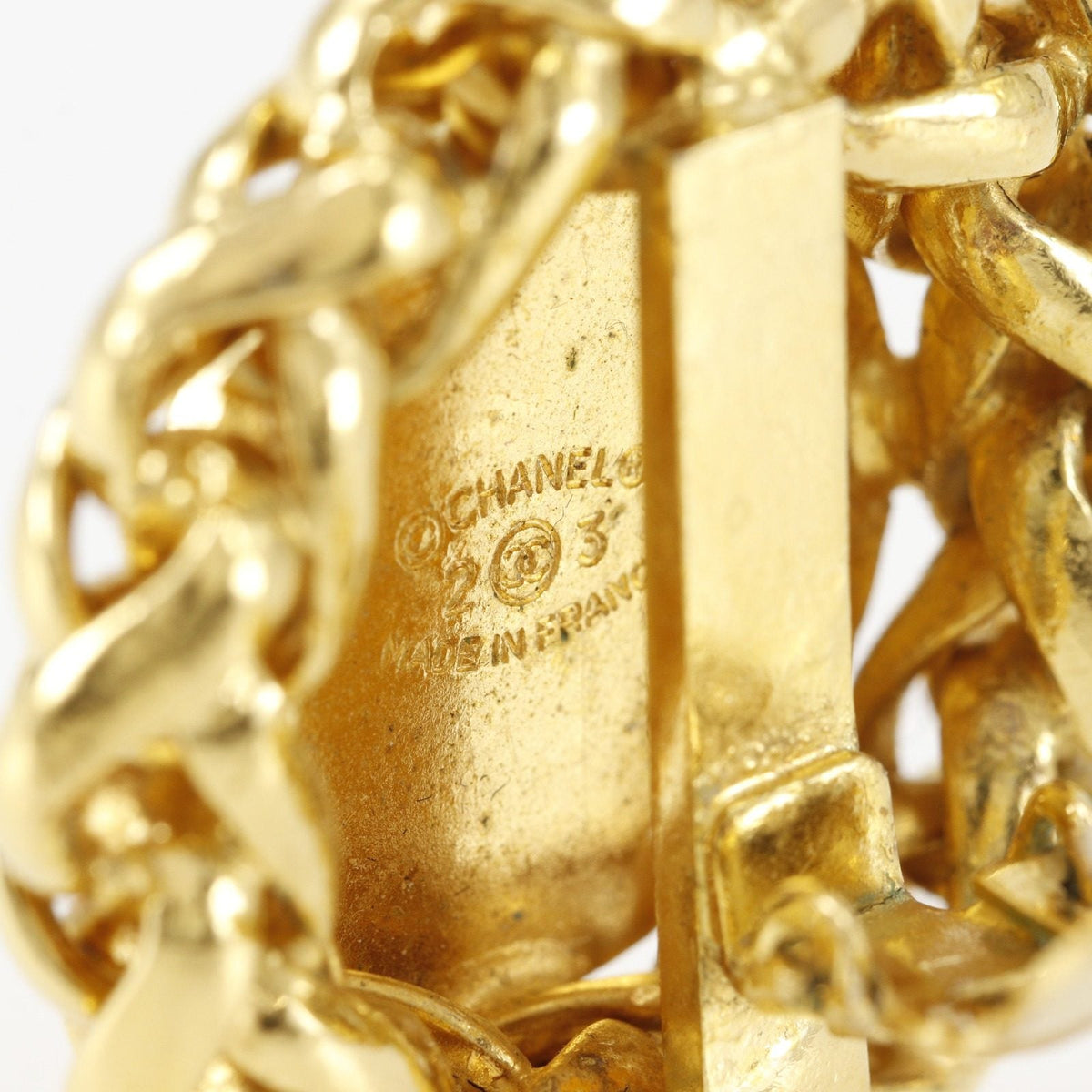 Chanel Coco Mark Logo Gold-Plated Earrings – image 8