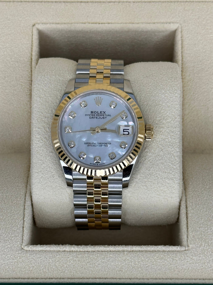 Rolex Datejust 31mm 278273 Two-Tone Jubilee Mother of Pearl Diamond Dial – front view