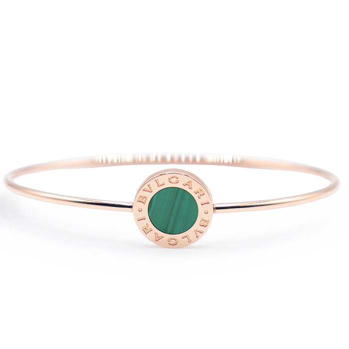 Bulgari BVLGARI BVLGARI 18K Rose Gold Malachite Bracelet – front view