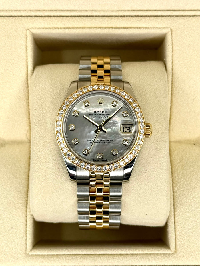 Rolex Lady Datejust 31mm 178383 Two-Tone Jubilee Mother of Pearl Diamond Dial – front view