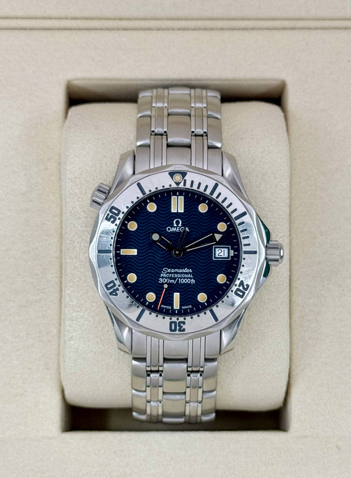 Omega Seamaster Professional 300m 36mm 2562.80 Stainless Steel Blue Dial – front view