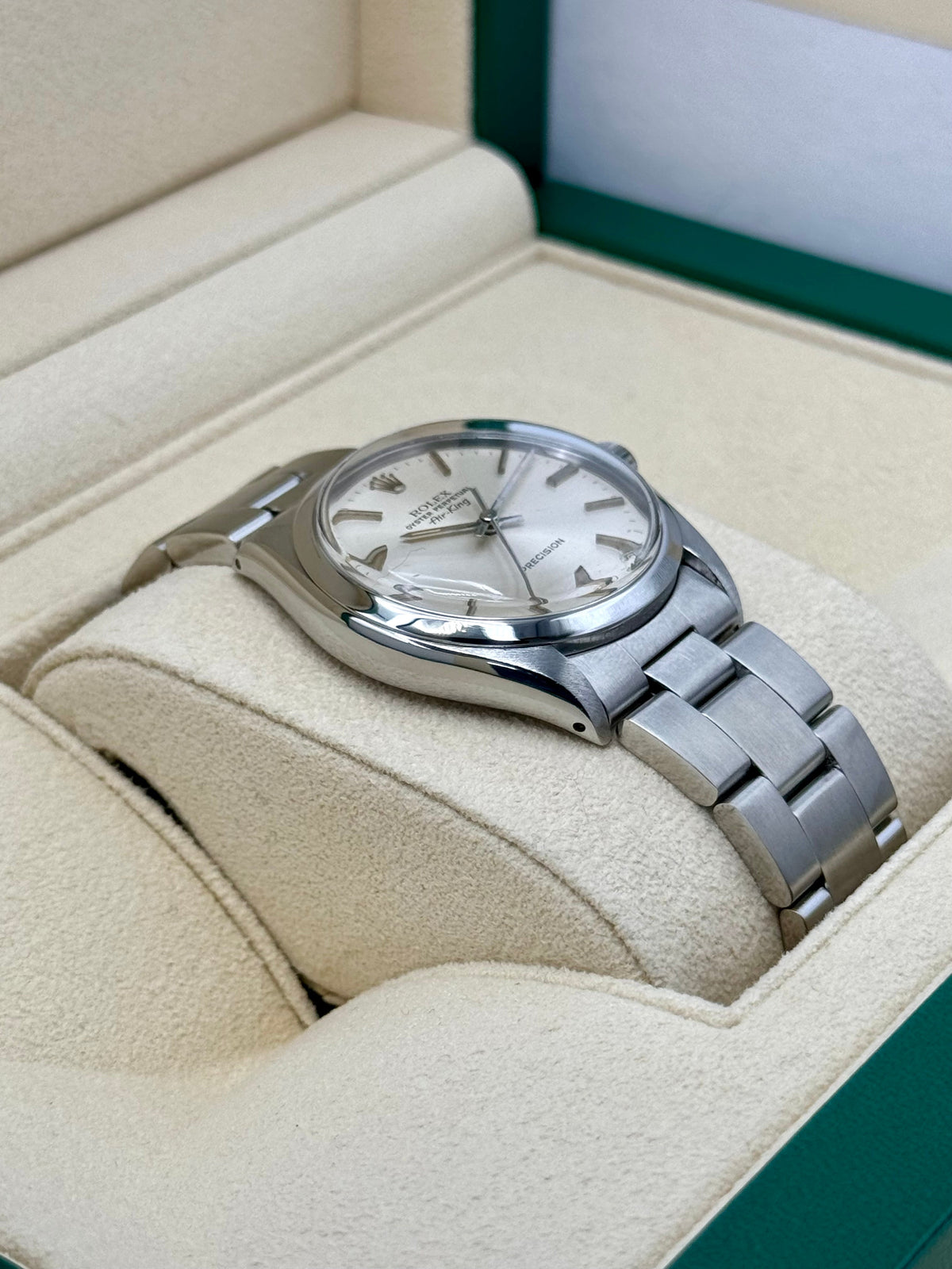 Rolex Air-King 34mm 5500 Stainless Steel Oyster Silver Dial – on the wrist