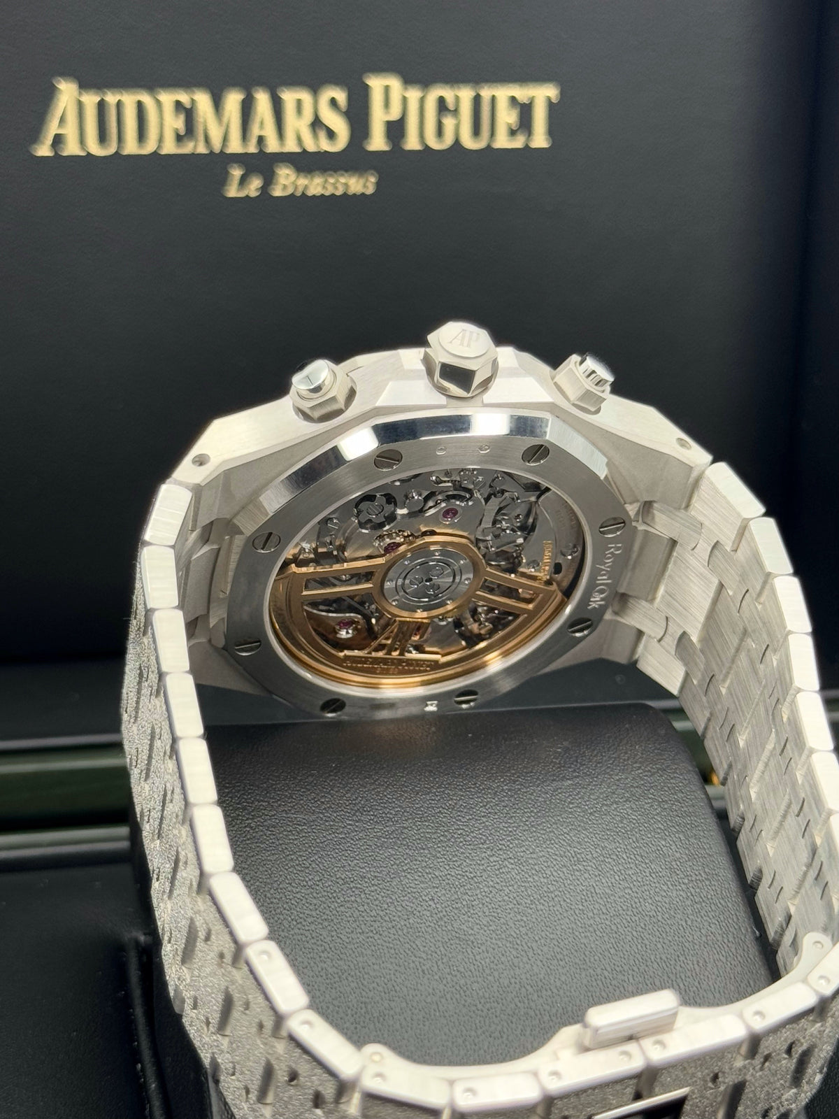 Audemars Piguet 26240BC Frosted White Gold Blue Dial – case back