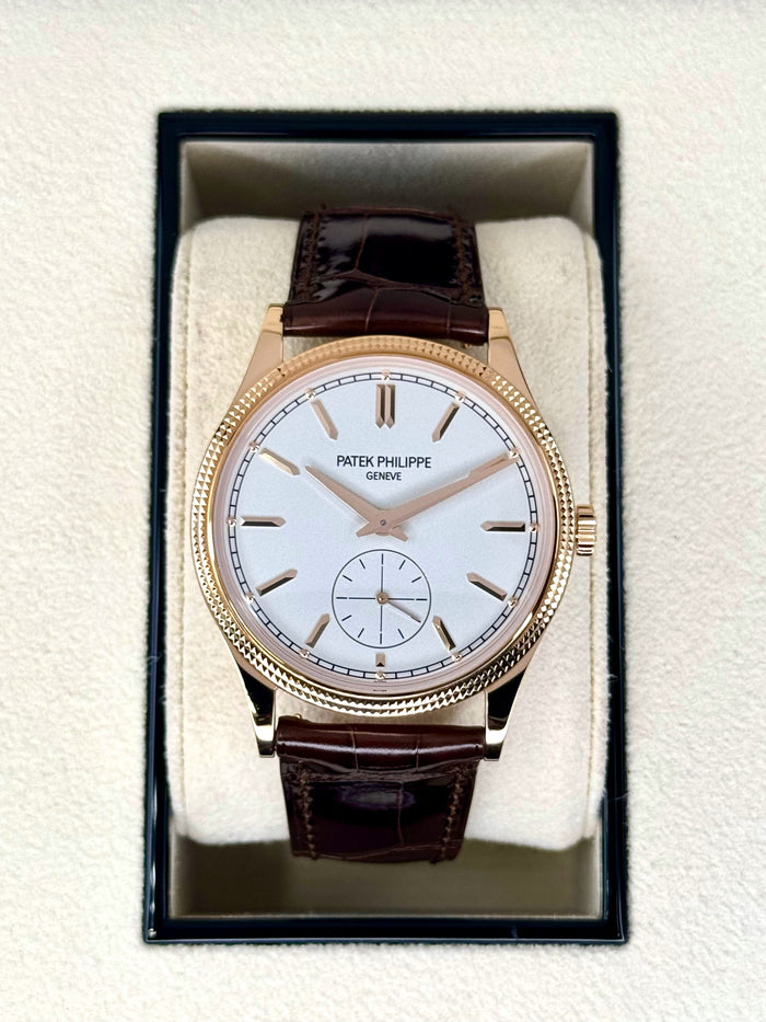 Patek Philippe Calatrava 39mm 6119R Rose Gold White Dial – front view