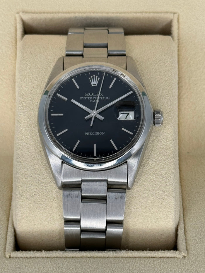 Rolex Oyster Date 34mm 6694 Black Dial – front view