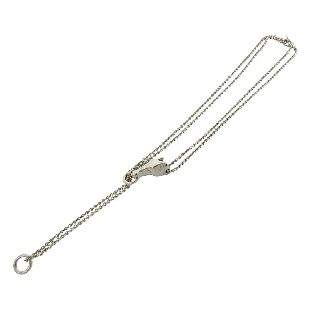 Hermès Galop Sterling Silver Necklace – front view