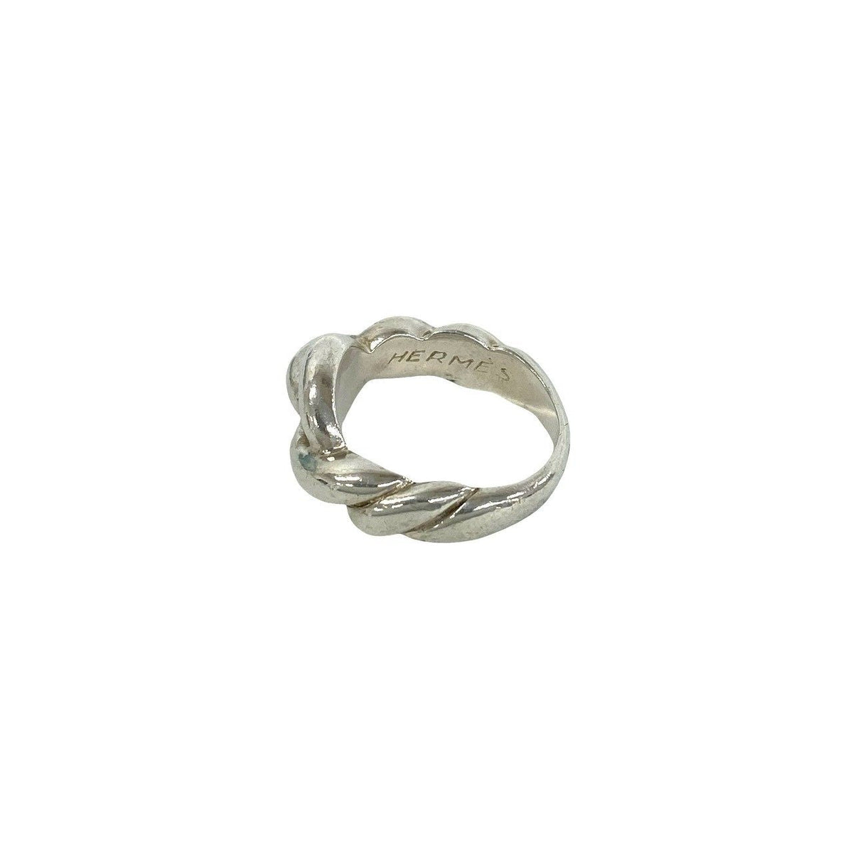 Hermès Torsade Sterling Silver Ring – inside band