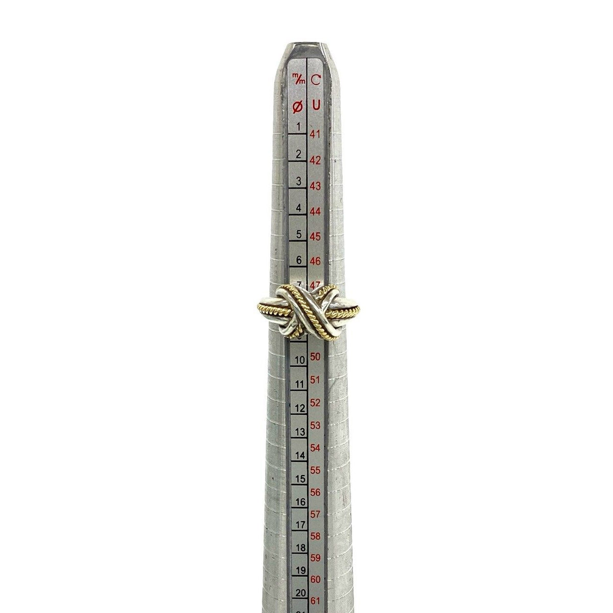 Tiffany & Co. Signature Cross Sterling Silver Ring – close-up
