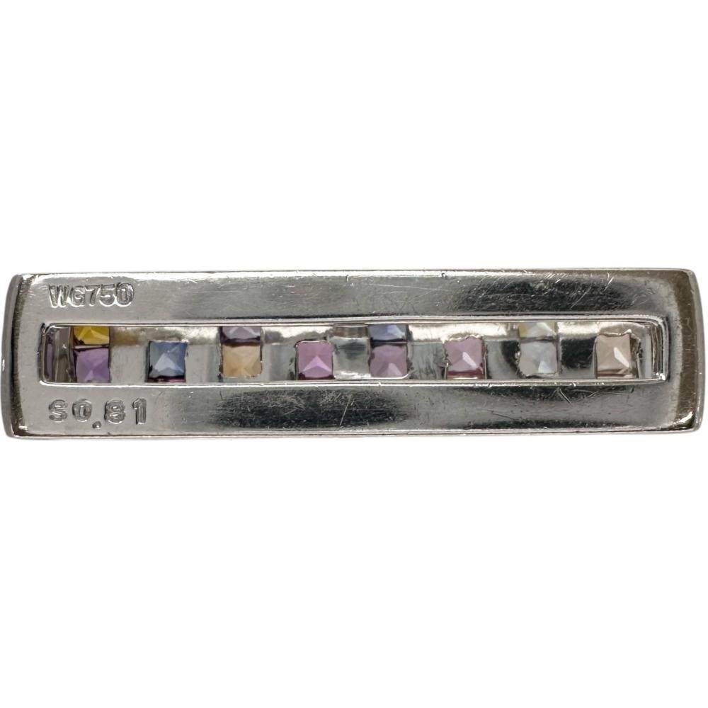 Jeunet Multicolor 18K White Gold Sapphire Spinel Pendant – packaging