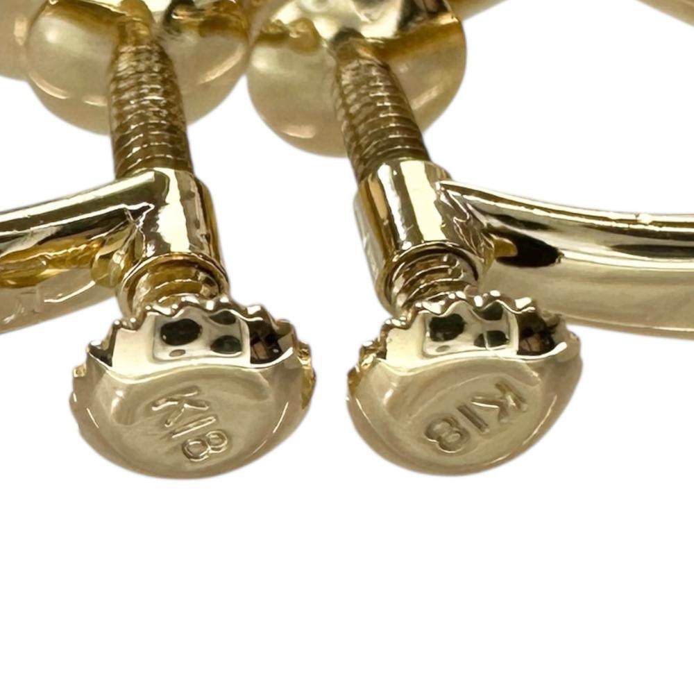 18K Yellow Gold Diamond Earrings – image 8