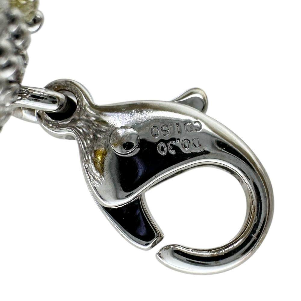 18K White Gold Sphere Motif Multi Color Diamond Pendant – alternate view