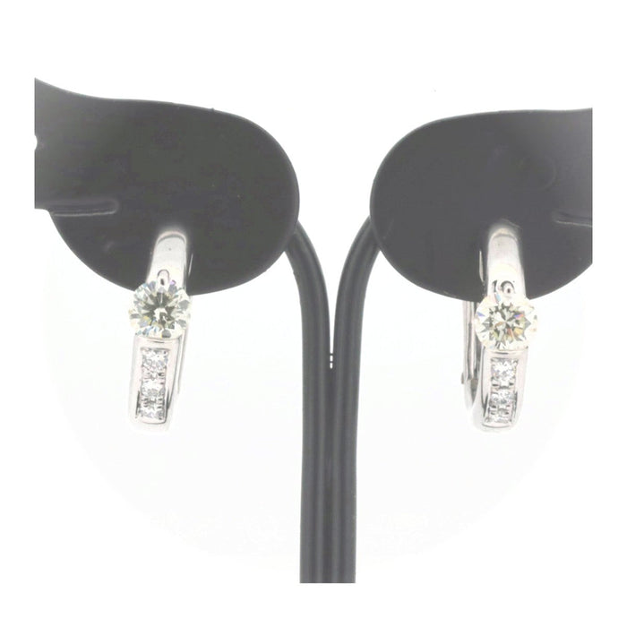 Tasaki Platinum Diamond Earrings – front view
