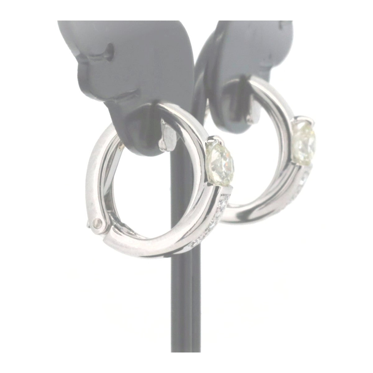 Tasaki Platinum Diamond Earrings – side view