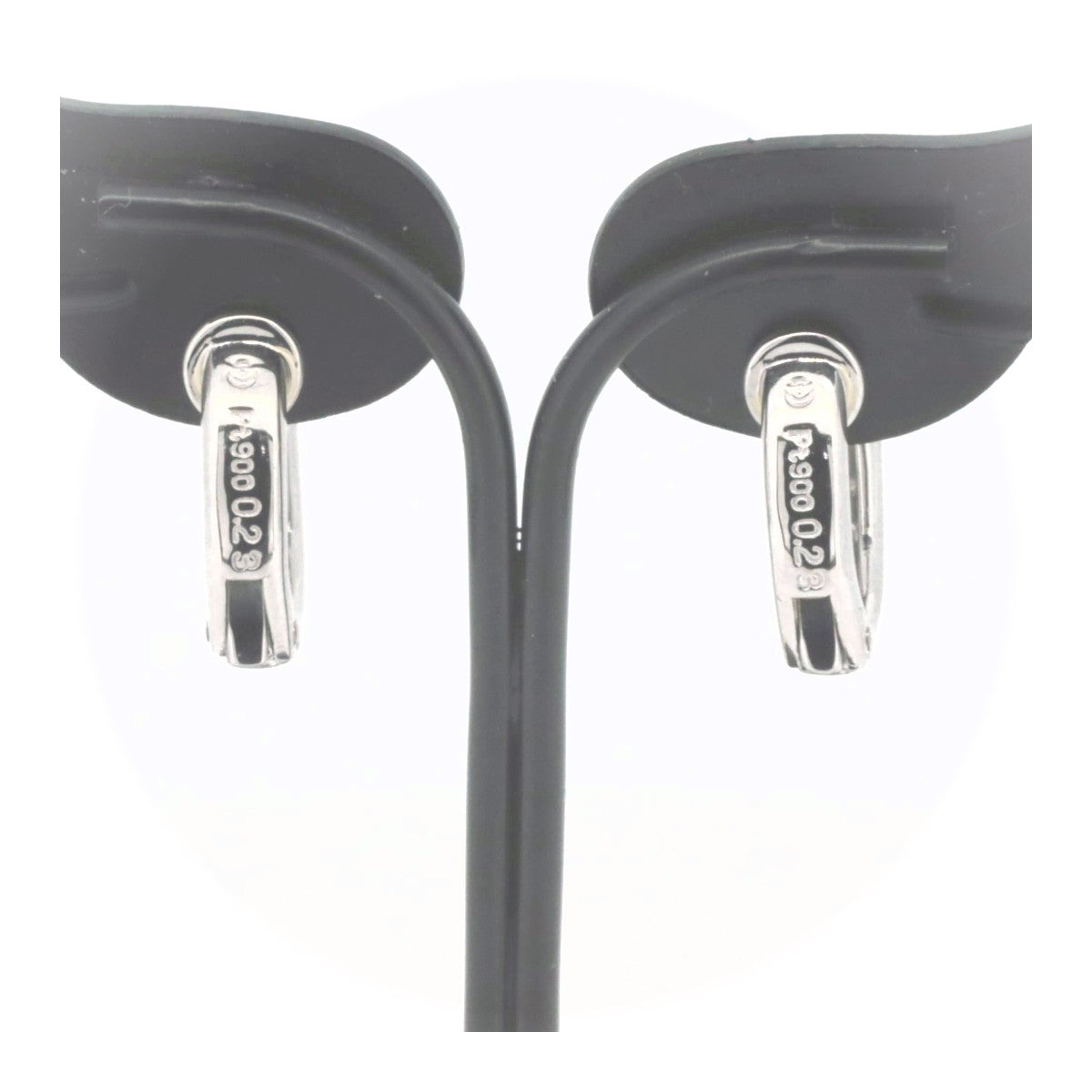 Tasaki Platinum Diamond Earrings – back and fastening
