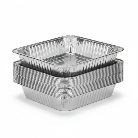 Aluminum Half-Size Deep Pans Stack - 1x1 Format