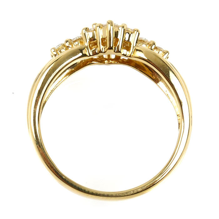 18K Yellow Gold Diamond Ring – inside band