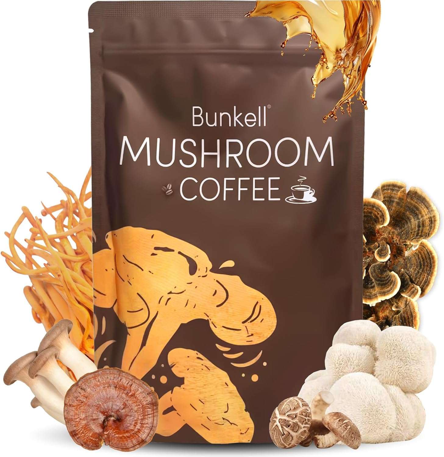 Bunkell Mushroom Coffee 6 Adaptogen Blend 30ct Sealed