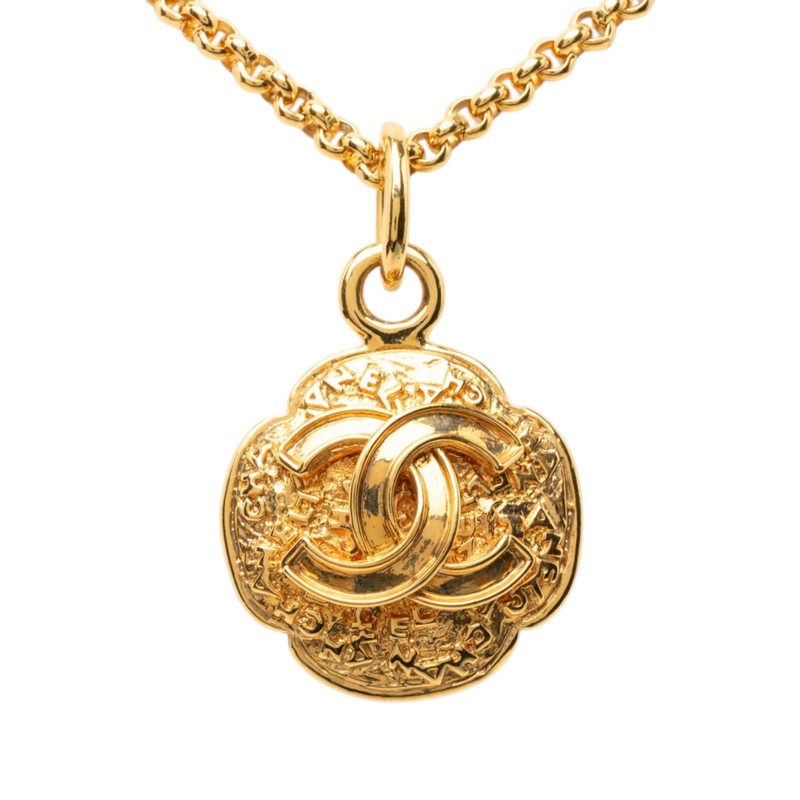 Chanel Coco Mark Gold-Plated Necklace – front view
