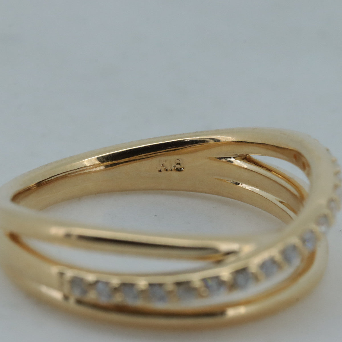 4°C 18K Yellow Gold Diamond Ring – inside band