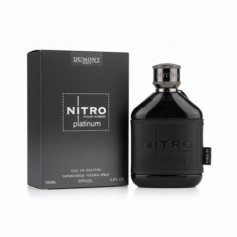 Dumont Paris Nitro Platinum Pour Homme EDP - Box and Bottle