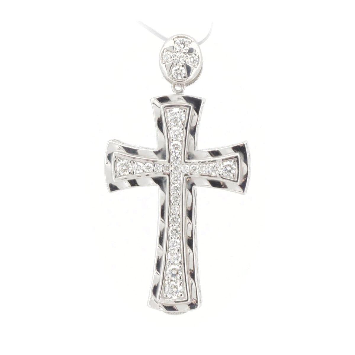 Yukizaki Yobiko 18K White Gold Diamond Pendant – front view