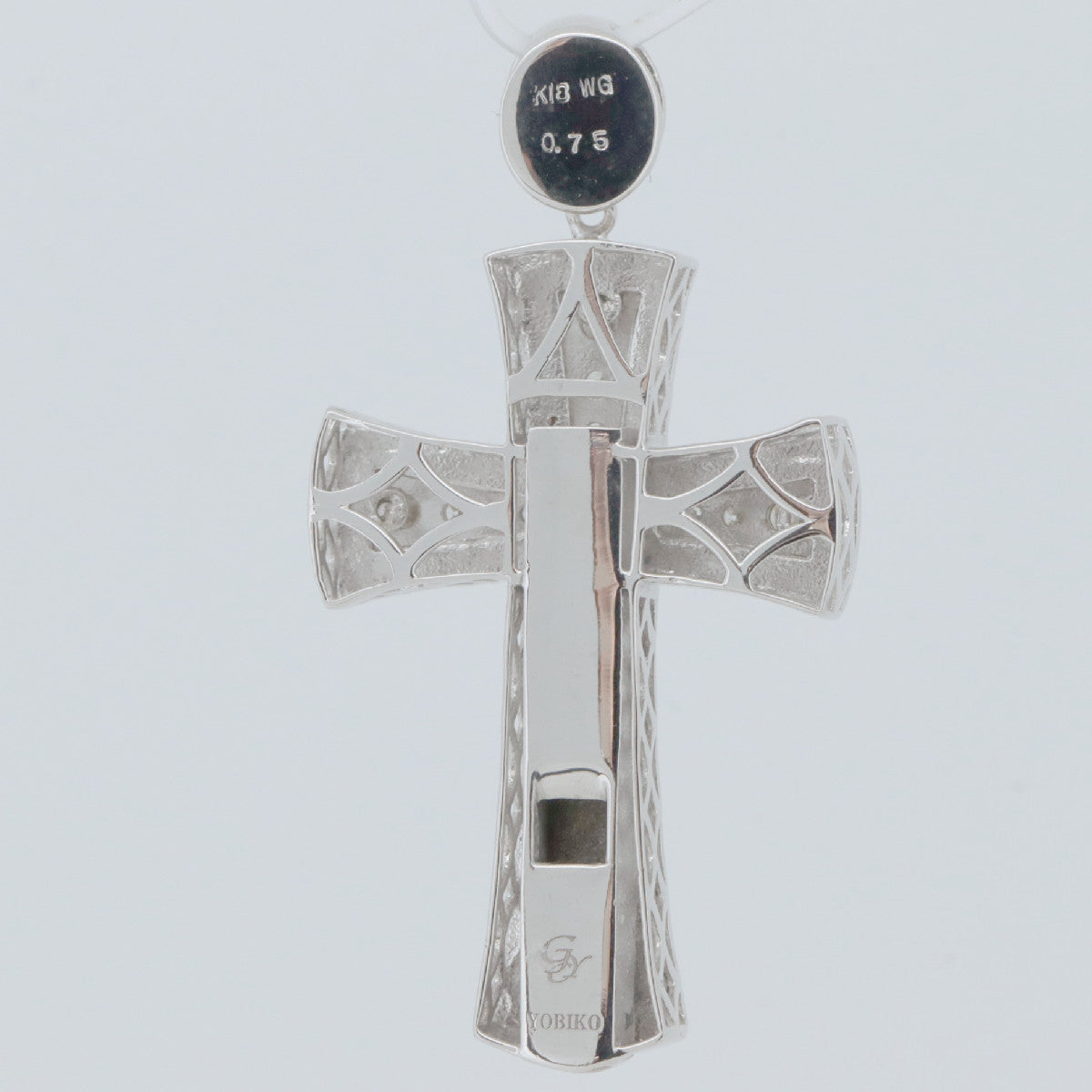 Yukizaki Yobiko 18K White Gold Diamond Pendant – pendant detail