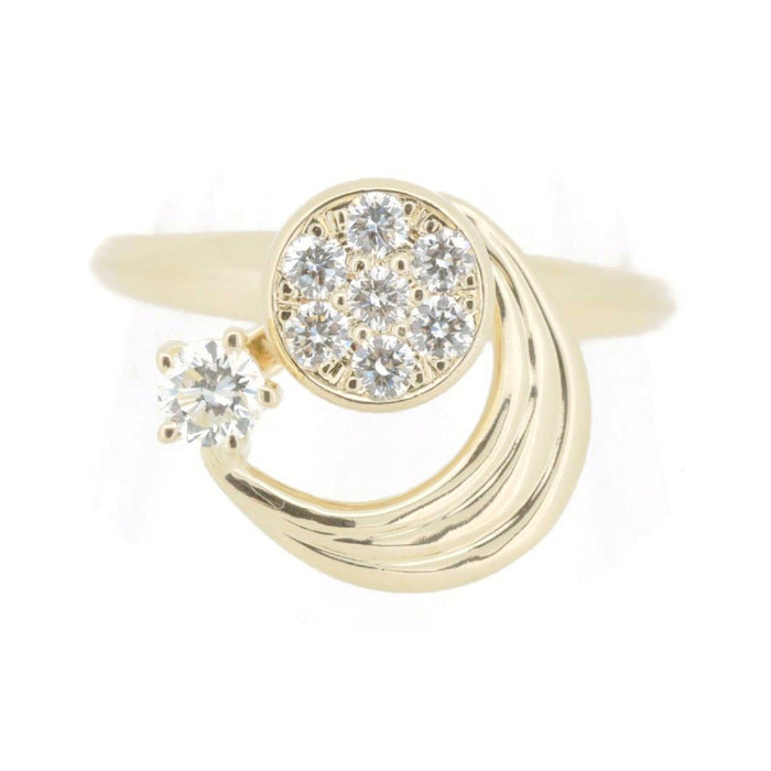 18K Yellow Gold Waltham Swing Diamond Ring – front view