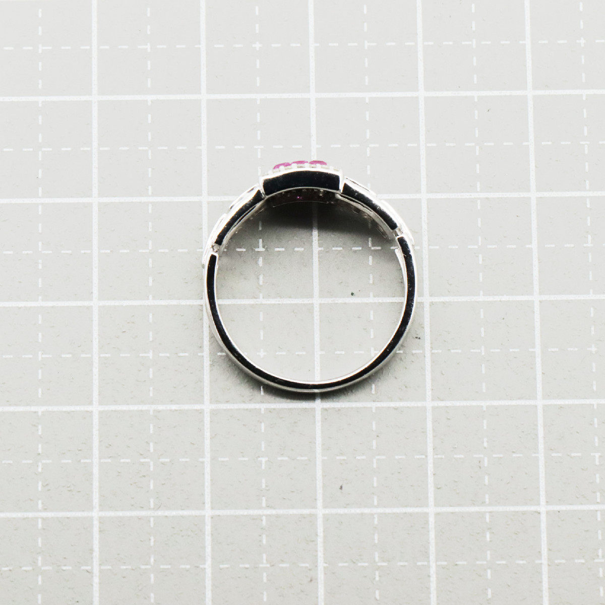 GSTV 18K White Gold Diamond Ruby Ring – alternate view