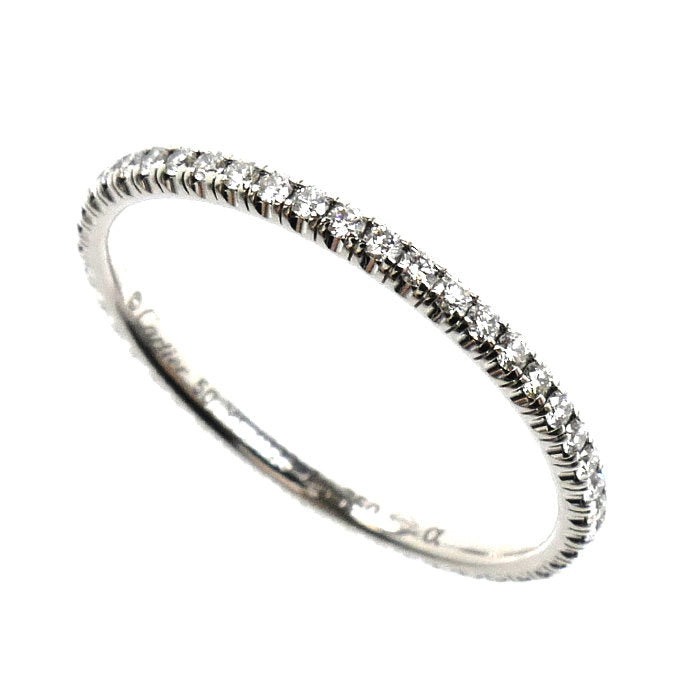Cartier Full 18K White Gold Diamond Eternity Ring – front view