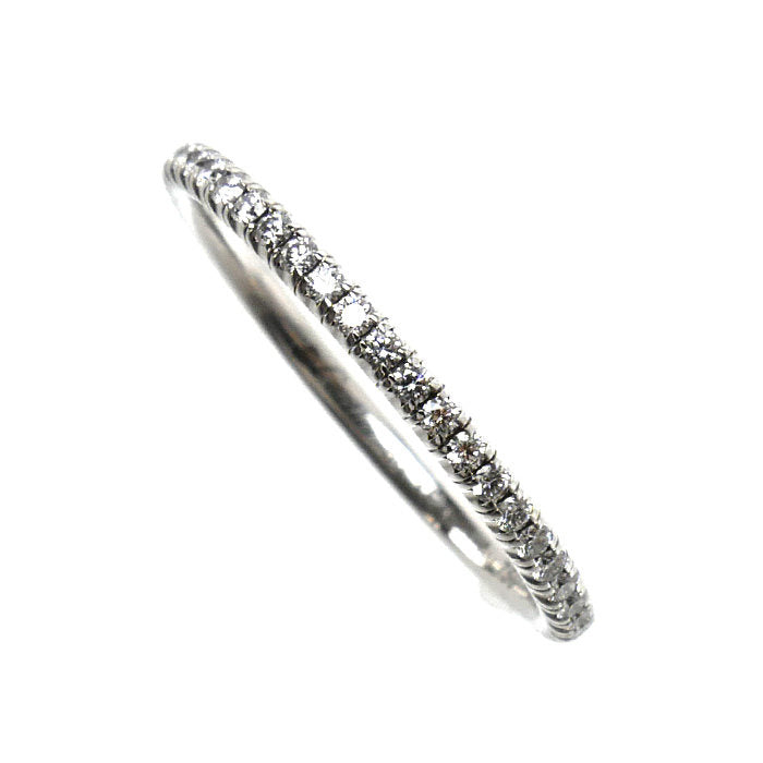 Cartier Full 18K White Gold Diamond Eternity Ring – side view