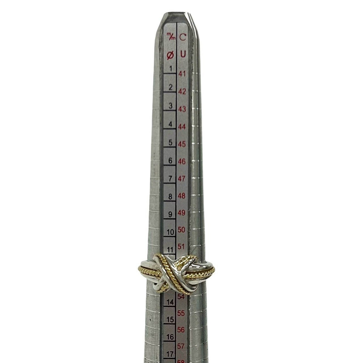 Tiffany & Co. Signature Cross Sterling Silver Ring – close-up