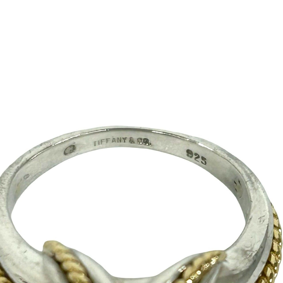 Tiffany & Co. Signature Cross Sterling Silver Ring – top view