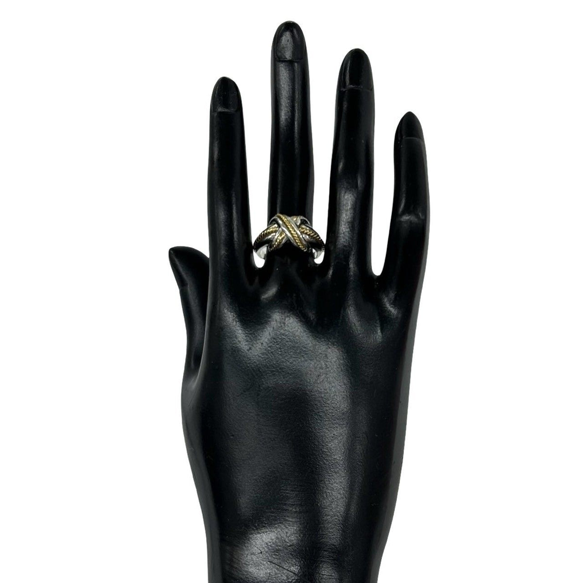 Tiffany & Co. Signature Cross Sterling Silver Ring – side view