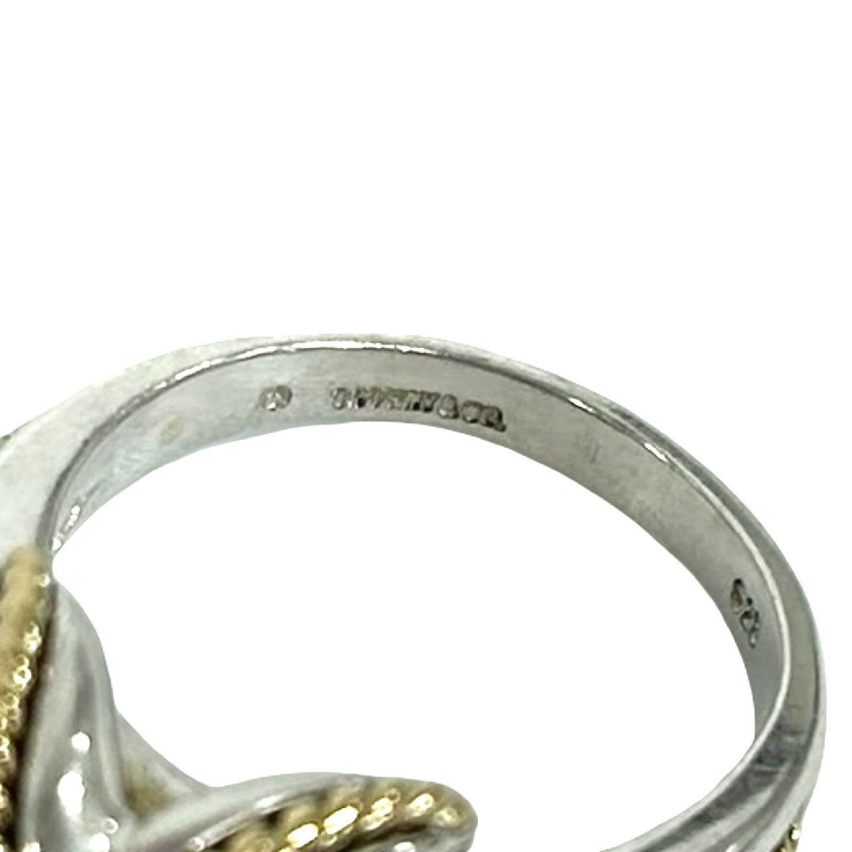 Tiffany & Co. Signature Cross Sterling Silver Ring – top view