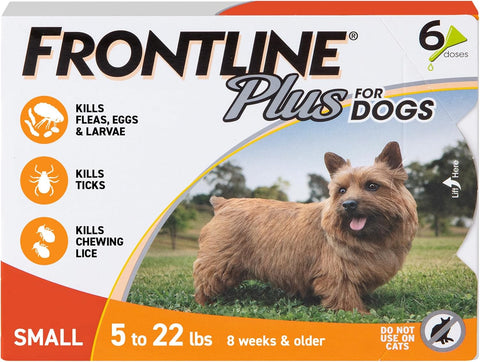 Frontline Plus Small Dogs 5-22lbs 6 Doses Sealed
