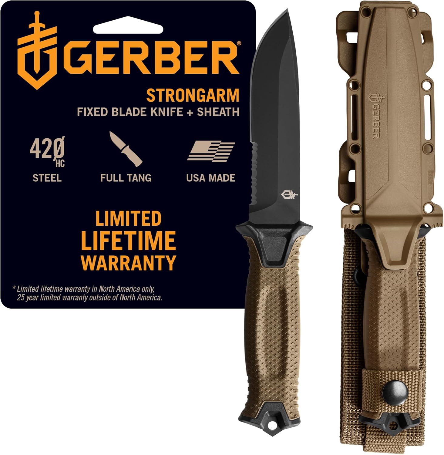 Gerber StrongArm Coyote Serrated Knife Sealed