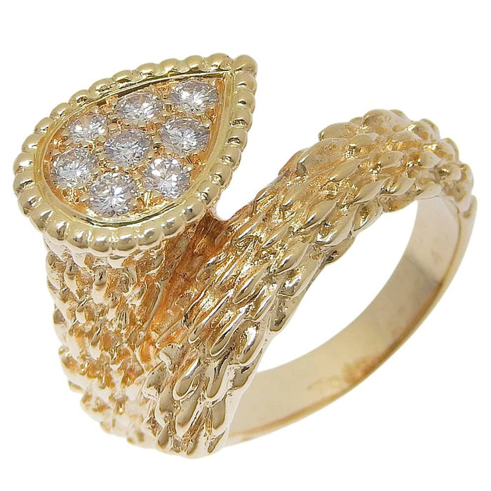 Boucheron Serpent Boheme 18K Yellow Gold Diamond Ring – front view
