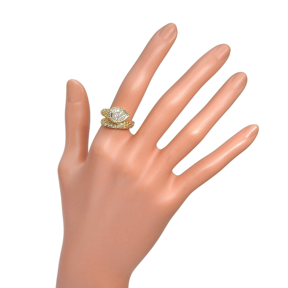 Boucheron Serpent Boheme 18K Yellow Gold Diamond Ring – side view