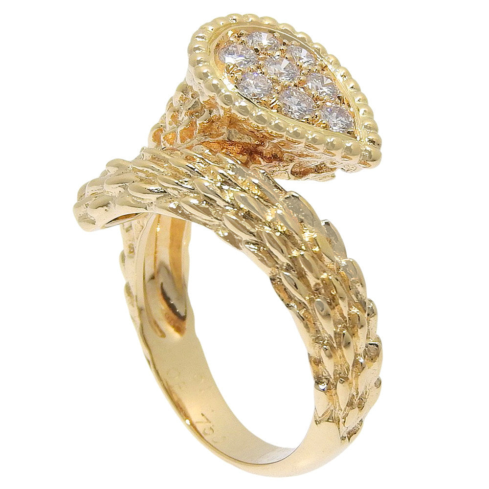 Boucheron Serpent Boheme 18K Yellow Gold Diamond Ring – top view