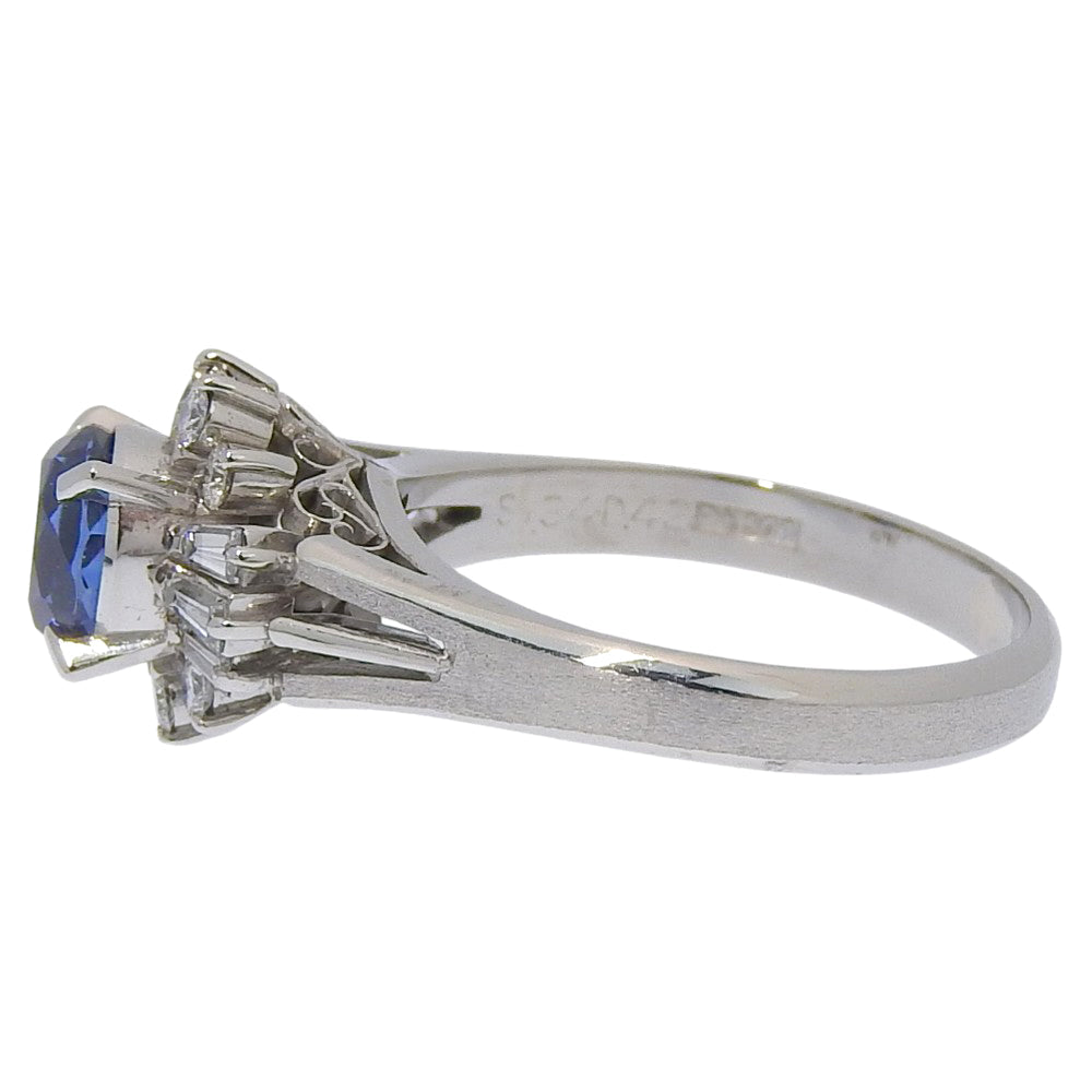 Platinum Diamond Sapphire Ring 6.5g – packaging