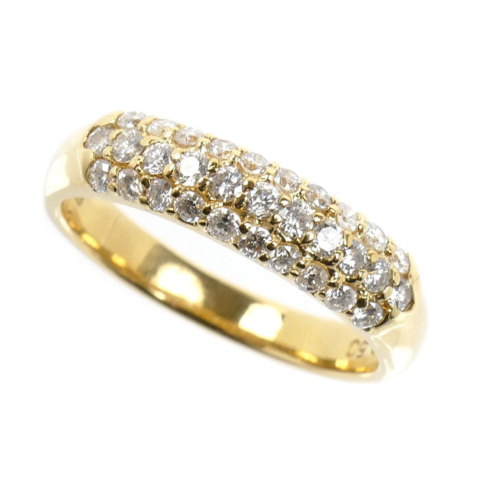 18K Yellow Gold Diamond Ring 0.5ct – front view