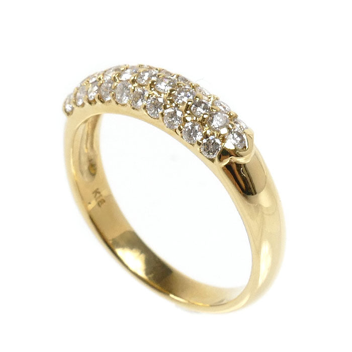 18K Yellow Gold Diamond Ring 0.5ct – side view