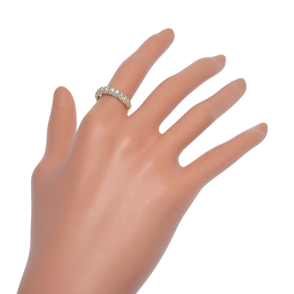 Gimel Pavé 18K Yellow Gold Diamond Ring – side view