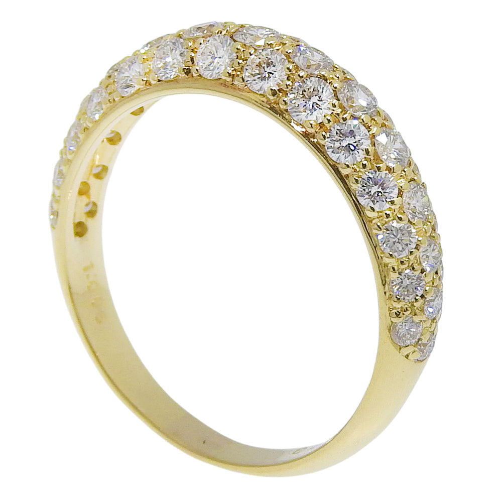 Gimel Pavé 18K Yellow Gold Diamond Ring – top view