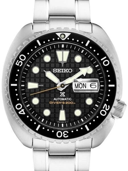 Seiko Prospex 'King Turtle' Black Waffle Dial SRPE03