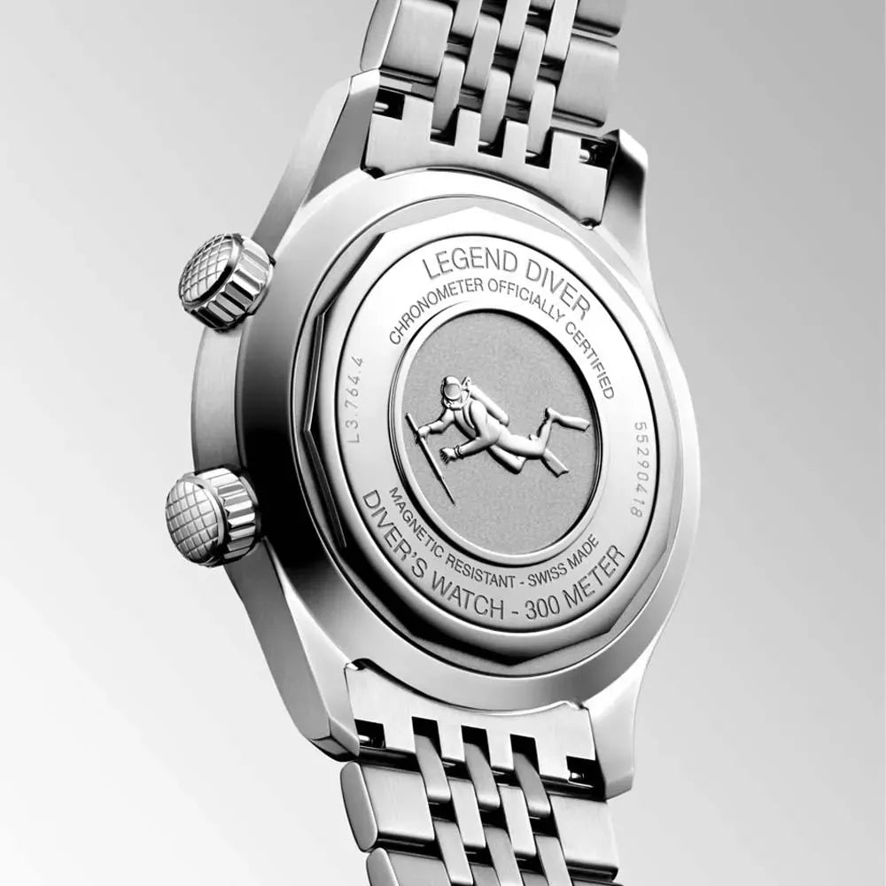 Longines Legend Diver 39mm Black Lacquer Dial L3.764.4.50.6